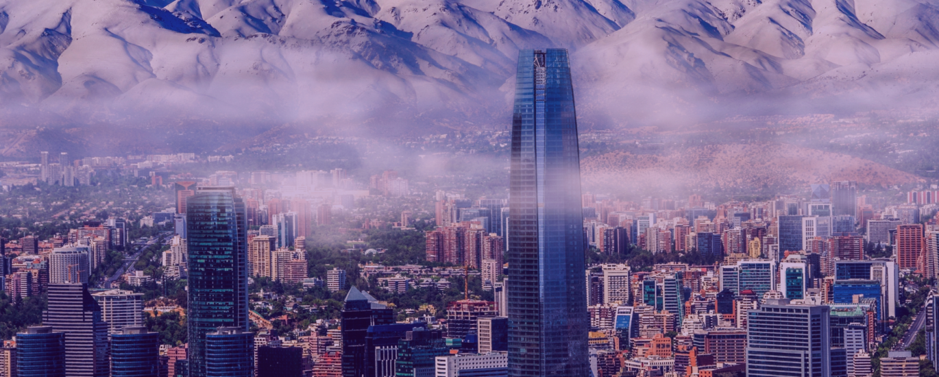 foto da vista panoramica de santiago chile