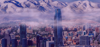 foto da vista panoramica de santiago chile