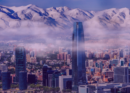 foto da vista panoramica de santiago chile